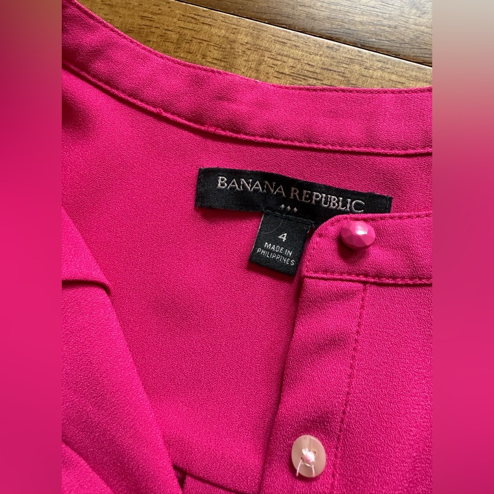 Banana Republic Elegant Pink Sleeveless Dress with pockets size 4 EUC - Picture 4 of 9